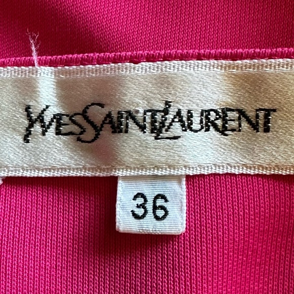 YSL YVES SAINT LAURENT 3/4 Sleeve Pink Top Size - Picture 4 of 7